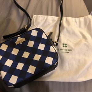 Blue Checkered Kate Spade Crossbody Bag
